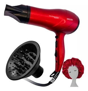 Secador De Cabelo Potente 2000w Bivolt Difusor Brinde Touca