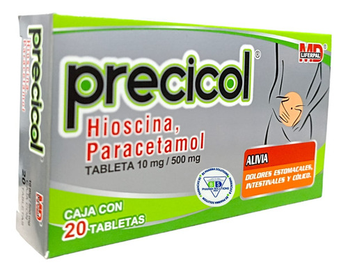 Precicol Hioscina, Paracetamol C/20 Tabletas Liferpal
