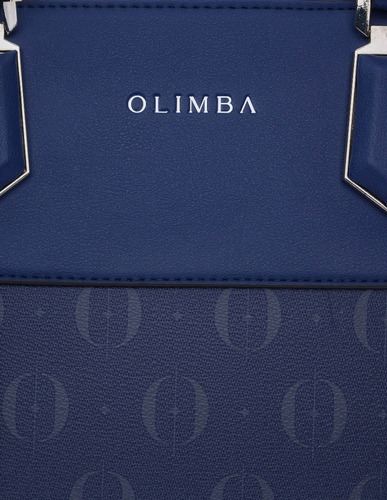 Bolsa Tote De Mujer Grande Compartimientos Amplios 88519 Azul Marino Lisa Oro
