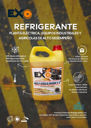 Refrigerante   50/50 Para Plantas Eléctricas Premium 