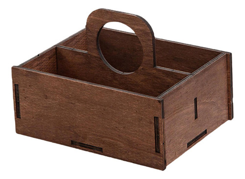 Organizador De Escritorio Wood Desktop Box 1 Capa Con Mango