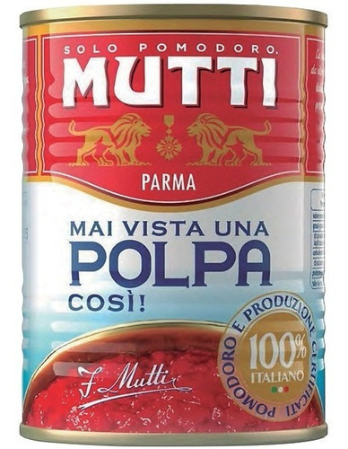 Mutti Italia Polpa Finissima Tomate Triturado Pack 4 X 400g 