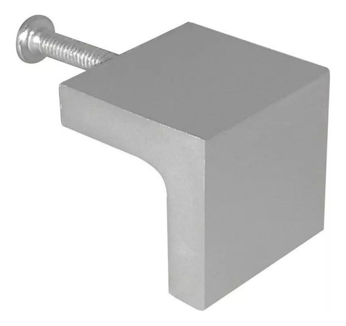 Manija Tirador L Cromo Mate Cajón Mueble Cocina 25x25x25mm