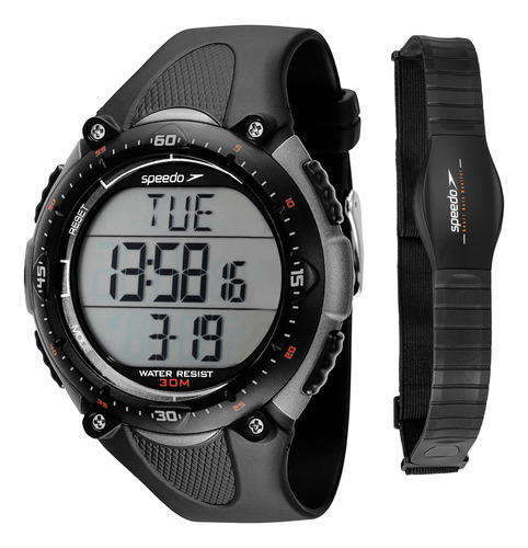 Relógio Masculino Speedo Esportivo Monitor Cardíaco Corrida