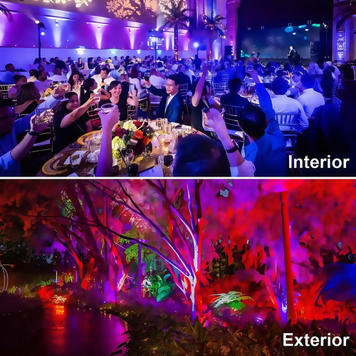 Proyector Led Para Fiestas En El Jardín 100w Ip66 Rgb