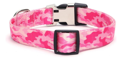 Weimostar Collar De Perro De Camuflaje Rosa De Nailon Ajusta