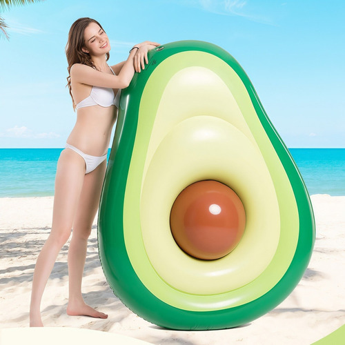 Flotador Inflable De Aguacate Para Piscina Con Bola Flotante