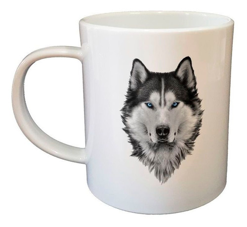 Taza De Plastico Husky Siberiano Cara Pintura