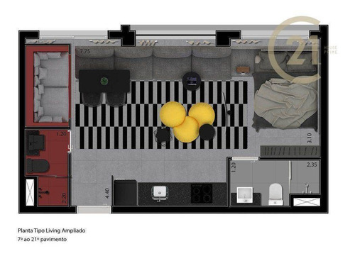 Imagem 23 de 25 de Apartamento Com 1 Dormitório Studio À Venda, 25 M² Por R$ 379.860 - Perdizes - São Paulo/sp - Ap24131