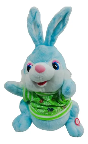Conejo de peluche que se mueve sale