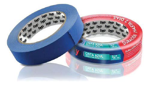 10 Pzs Cinta Masking Tape Azul Para Pintor 3/4 Byp