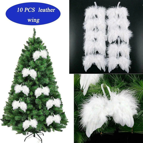 10pcs Angel Blanco Vintage Decoraciones De Árbol De Navidad