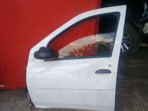 Porta Diant Esq Renault Logan Até 14 Só A Lata P/ Recuperar