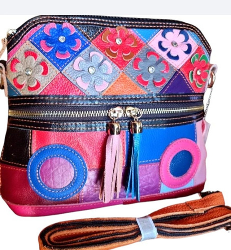 Croos Body Cartera Cuero  Estilo Desigual  