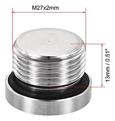 Tapa Rosca M27x2 Acero Inoxidable Para Terminar Tubos