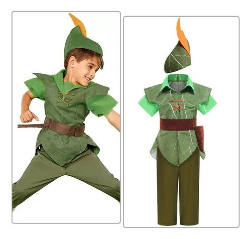 Set De Peter Pan Elfo Verde Para Halloween