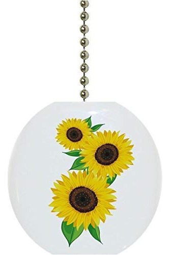 Pretty Girasol Floral Solid Ventilador Ceramica Pull