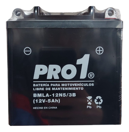 Bateria Moto Pro1 12n5/3b 12v 5ah Compatible Yb5-lb