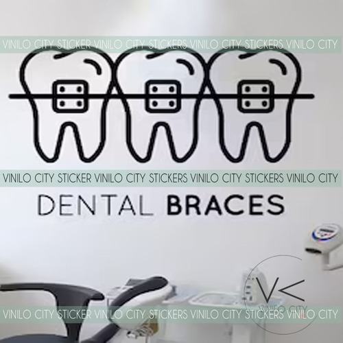 Vinil Decorativo Para Consultorio Dental Brackets Vc12s27s