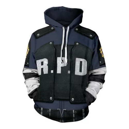 Zmshop Resident Evil Leon S. Kennedy Sudadera Con Capucha Co