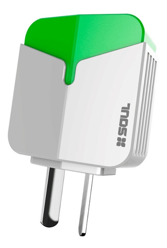 Cargador Rapido Doble Usb 2.4 Ampers + Cable Usb Tipo C Color Verde