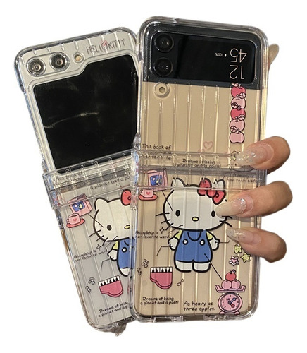 Funda Para Samsung Zflip5 Flip Phone Case Gato Kt