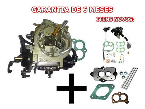 Carburador 2e Santana Motor Ap 1.8 Gasolina Brosol + Base (Recondicionado)