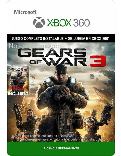 Gears Of War 3 Mas 4dlcs En Licencias