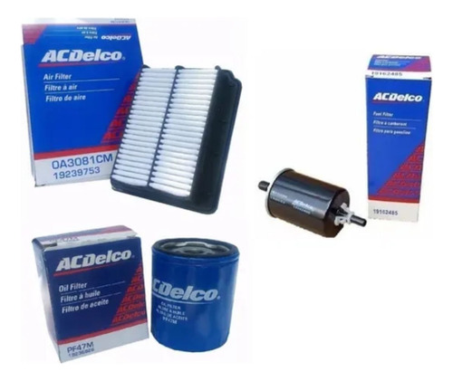 Kit 3 Filtros Acdelco Aveo 1.6 Chevrolet Original