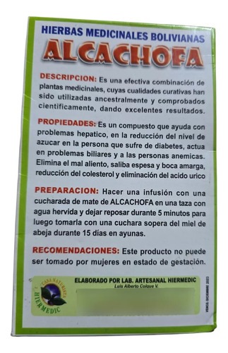 Infusión De Alcachofa Curativo