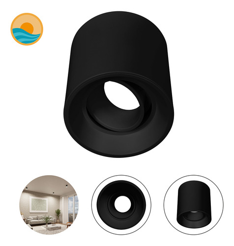 Kit 6 lámparas de Sobreponer spot Dirigible color negro Coast Illux Tl-2916