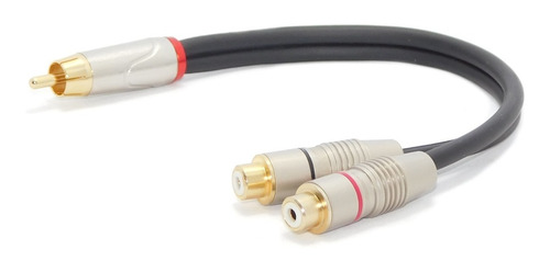 Imagen 2 de 3 de Cable Rca Macho A Dos Rca Hembra 30cm Hamc