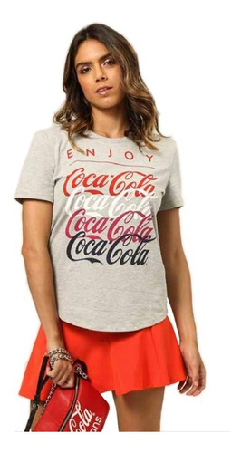 Camiseta Feminina Coca-cola Estampada Manga Curta 343202132