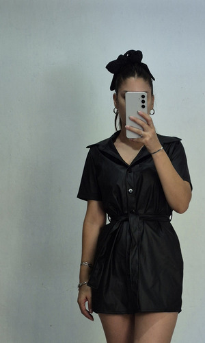 Vestido Ecocuero Camisero