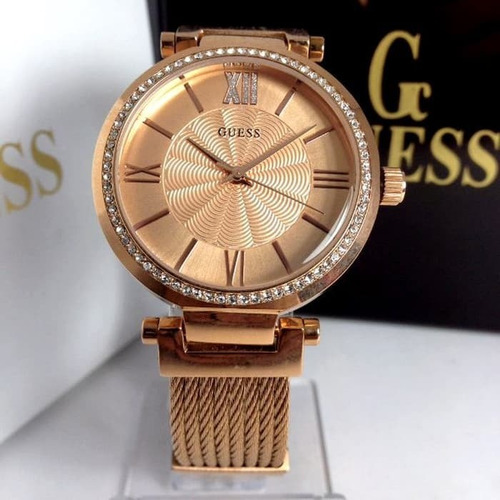 Relógio Guess W0638l4 Soho Rose Original Completo Com Caixa