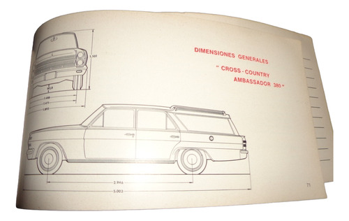 Rambler Ambassador 380 1969 Manual De Usuario (Usado)