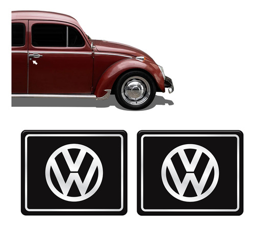 Adesivo Protetor Fechadura Volkswagen Fusca Preto Resinado