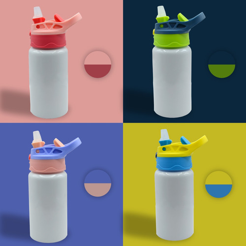 4 Termos Infantiles De Sublimación Para Agua 500ml