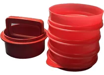 Comprar Prensa Y Porta Hamburguesas 4 Contenedores Tupperware