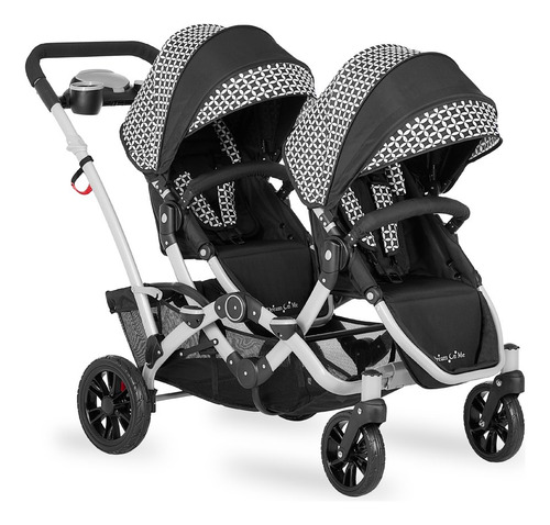 Dream On Me Track Tandem Stroller- Face To Face Edition, Bla