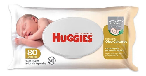 Toallitas Húmedas Huggies Protección Tipo Óleo Calcáreo 80 u