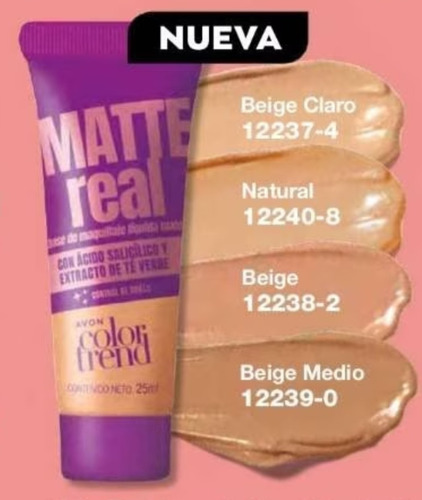  Color Trend Real Matte Base De Maquillaje Liquida C/ Ac Sal