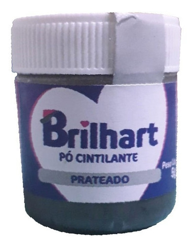 Pó Para Decoração Cintilante Prateado Metálico 5g Brilhart