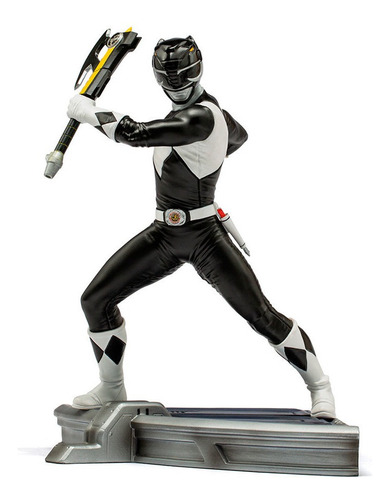 Figura de acción Black Ranger Power Rangers de Iron Studios Art Scale 1/10