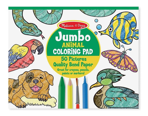 Melissa & Doug Pad Jumbo Colorear Animales