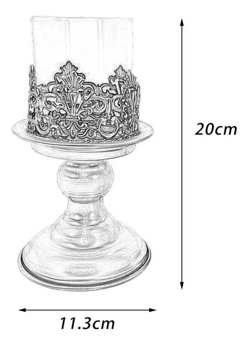 2x Castiçal Cônico Castiçal Castiçal De Ferro Decorativo