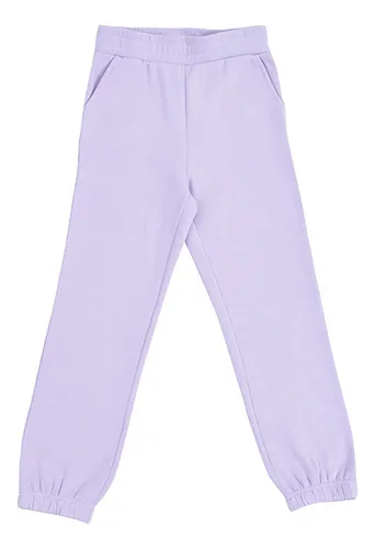 Pantalón De Buzo Niña Kids Basico Lila Corona
