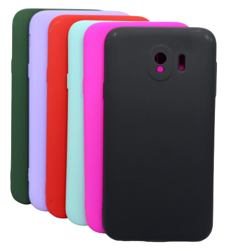 Capa Para Galaxy J4 J400 Aveludada Coloridas + Pelicula Gel