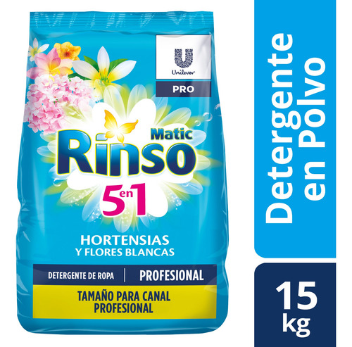 Imagen 1 de 3 de Rinso Detergente En Polvo Matic Profesional 15kg