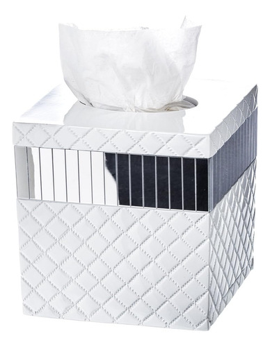 Espejo Acolchado Cubierta De Caja De Tejido Cuadrado